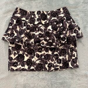 Black and white rose skirt